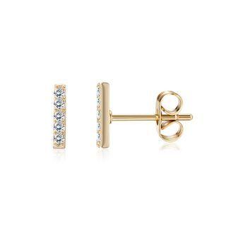 Simple And Fashion Plated Gold Letter I Cubic Zircon Stud Earrings Golden - One Size