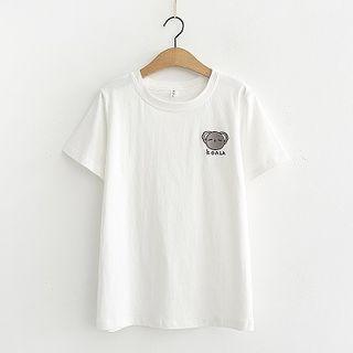 Koala Embroidered Short-sleeve T-shirt