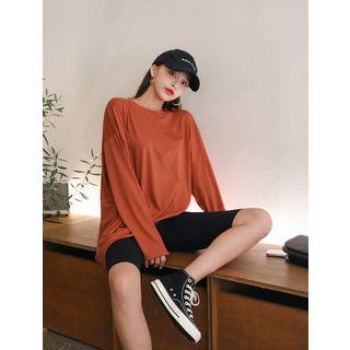 Plus Size Loose-fit Plain T-shirt