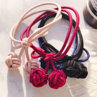 Knit Bobble Hair Tie