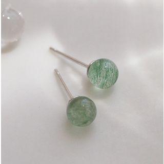 S925 Silver Bead Stud Earring 1 Pair - One Size