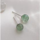 S925 Silver Bead Stud Earring 1 Pair - One Size