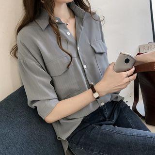 Striped Pocket Detail Shirt