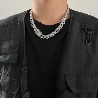 Rhinestone Chunky Alloy Necklace