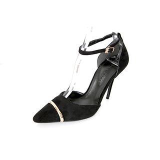 Metal-trim Ankle-strap D'orsay Stilettos