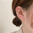 Star Chained Cuff Earring 1 Pc - Eh1017 - Clip On Earring - Silver - One Size
