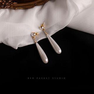 Genuine Pearl Drop Earring / Clip-on Earring