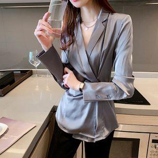 Long-sleeve Silk Top