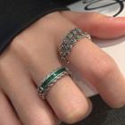 Sterling Silver Braided Ring / Gemstone Ring