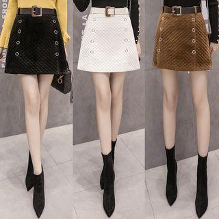 Corduroy A-line Mini Skirt