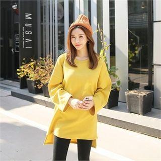 Dip-back Brushed-fleece Lined T-shirt