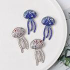 Rhinestone Jellyfish Fringed Earring