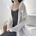 See-through Loose-fit Long-sleeve Shirt