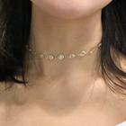Faux Crystal Choker Transparent - One Size