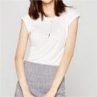 Cap-sleeve Slim-fit T-shirt