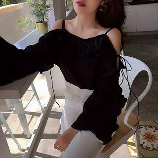 Off Shoulder Frilled Blouse