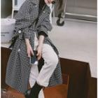 Houndstooth Long Trench Coat (various Designs)
