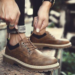 Color Panel Lace Up Shoes