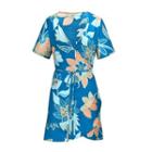 Short-sleeve Mini Floral A-line Dress