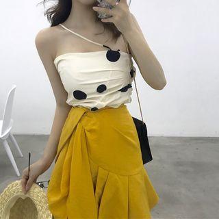 Dotted Camisole Top / Midi Skirt