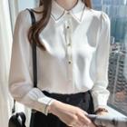 Puff-sleeve Contrast Stitched Shirt