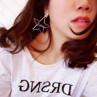 Letter Star Earrings