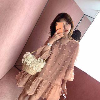 Long-sleeve / Sleeveless Flower Dress