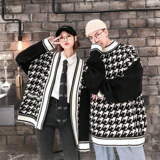 Couple Matching Mock-neck Sweater / Cardigan