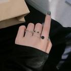 Alloy Ring (various Designs) Set Of 4 - As Shown In Figure - One Size