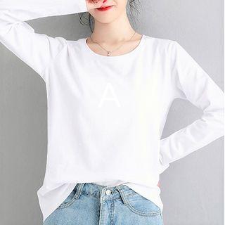 Long-sleeve Alphabet T-shirt