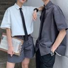 Couple Matching Short-sleeve Shirt / Tie / Shorts / Set