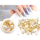 Faux Pearl Metal Nail Art Decoration As Shown In Figure - One Size