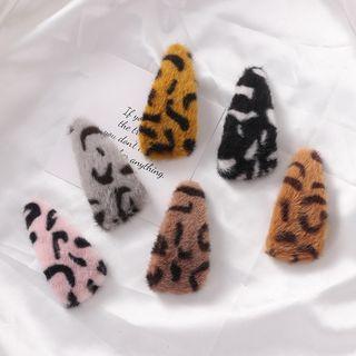 Leopard Print Accent Hair Clip