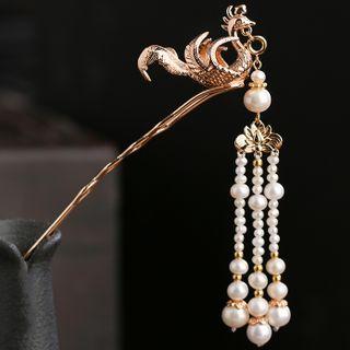 Faux Pearl Alloy Phoenix Hair Stick