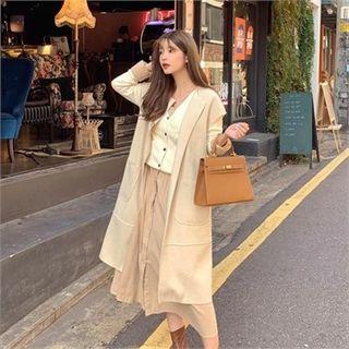 Cap-sleeve Open Long Vest