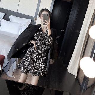 Dotted Long-sleeve Dress / Long-sleeve Jacket