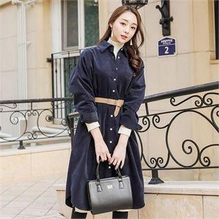 Loose-fit Corduroy Shirtdress