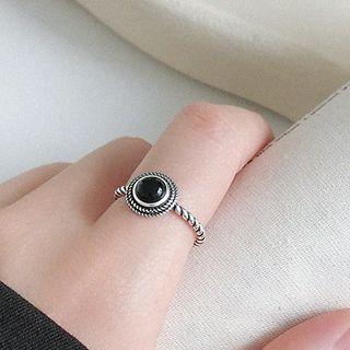 925 Sterling Silver Retro Open Ring Silver - No.14