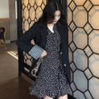 Floral Mini A-line Dress / Blazer / Set