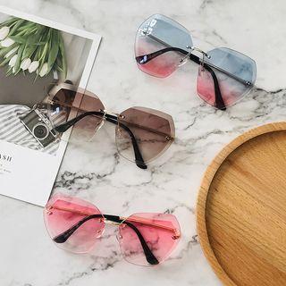 Diamond-cut Oversized Sunglasses