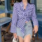 Striped Long Shirt Stripe - Blue & White - One Size