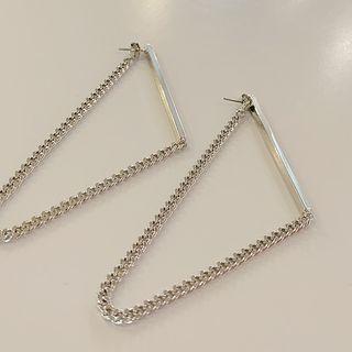 Chain Drop Earring Silver - One Size