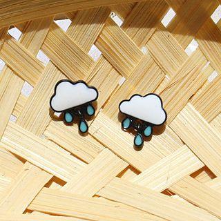 Acrylic Rain Cloud Ear Stud