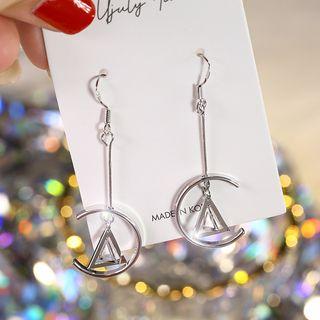 Geometric Dangle Earring 1 Pair - Silver - One Size