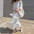 Tiered Long T-shirt Dress