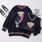 Bear-print Knit Sweater / Knit Vest