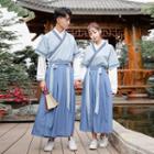 Couple Matching Embroidered Hanfu Top / Maxi Skirt / Set
