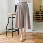 A-line Checked Long Skirt (m~xl)