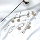 Alloy Rhinestone / Faux Pearl Dangle Earring (various Designs)