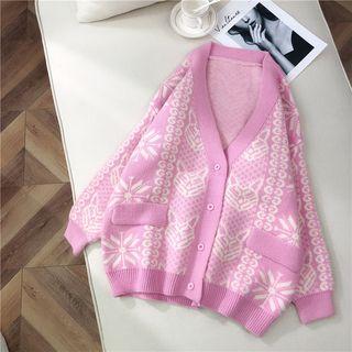 Fox Patterned Cardigan